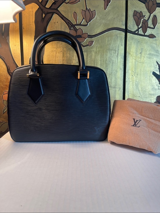 Louis Vuitton Handbags - Louis Vuitton Black Epi Leather Satchel with Gold Hardware